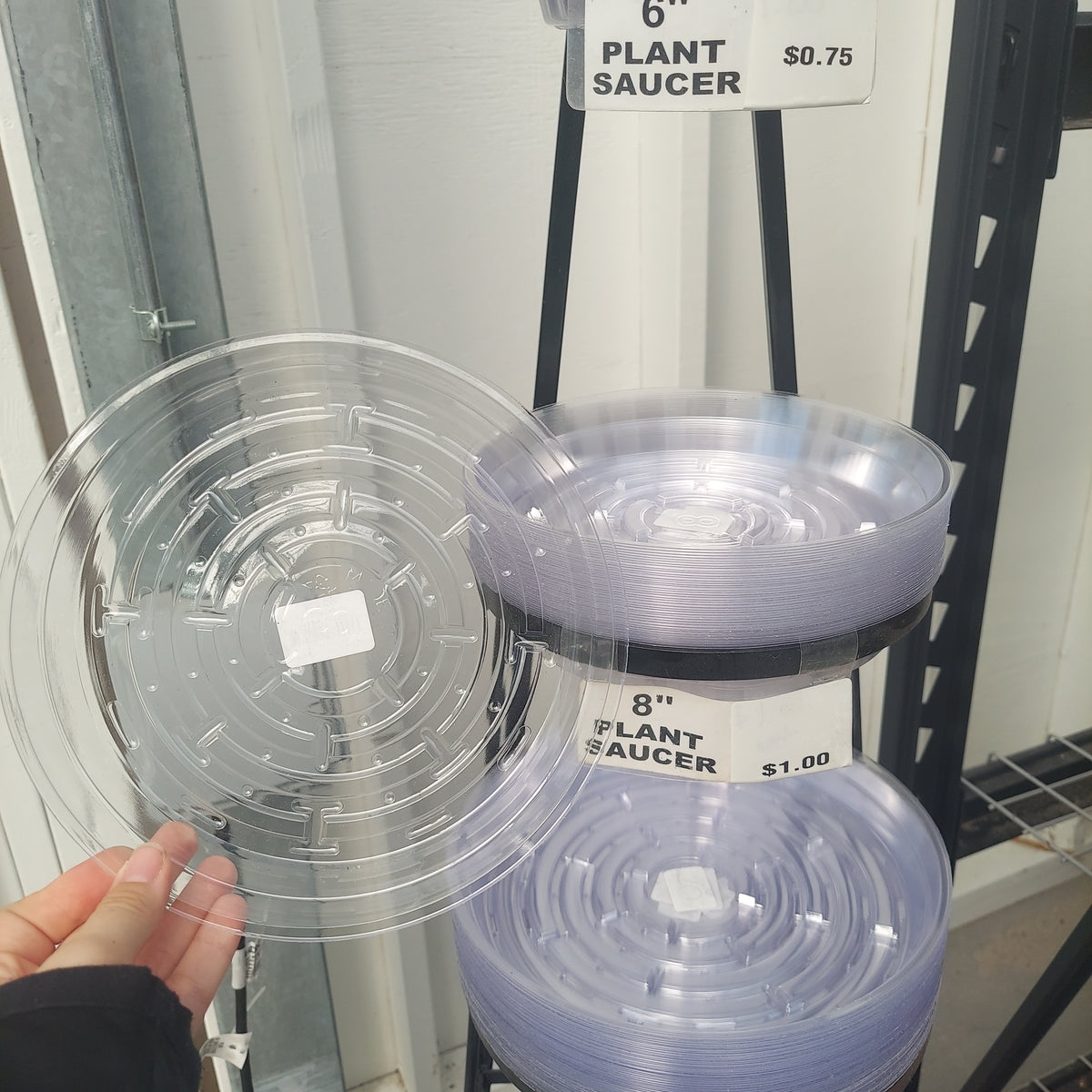 8" CLEAR VINYL PLANT SAUCER