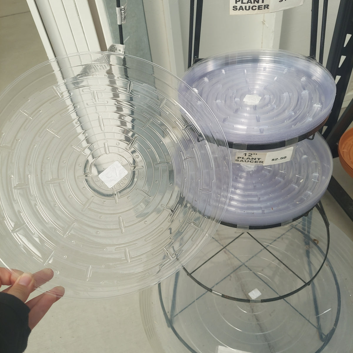12" CLEAR VINYL PLANT SAUCER
