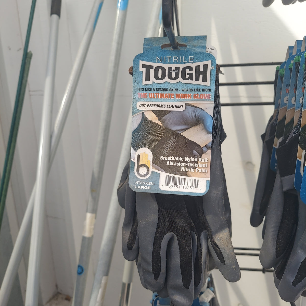 Nitrile Tough Gloves Black LG