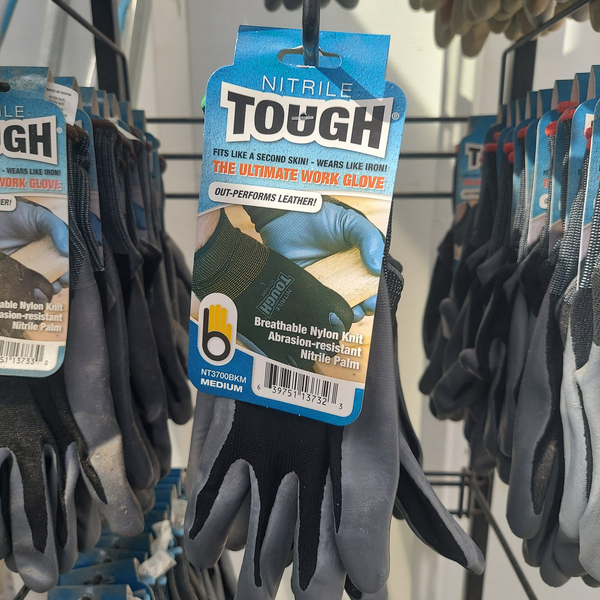 Nitrile Tough Gloves Black MD